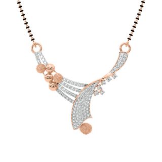 Slava Round Diamond Mangalsutra